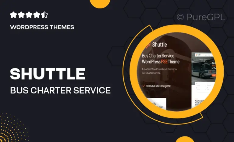 shuttle bus charter service fse wordpress theme