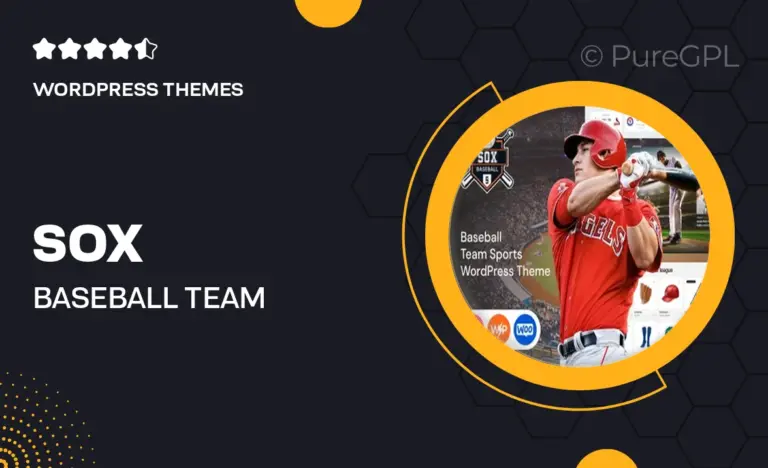 sox baseball team sports wordpress theme