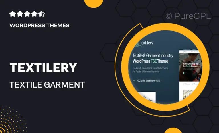 textilery textile garment industry fse wordpress theme