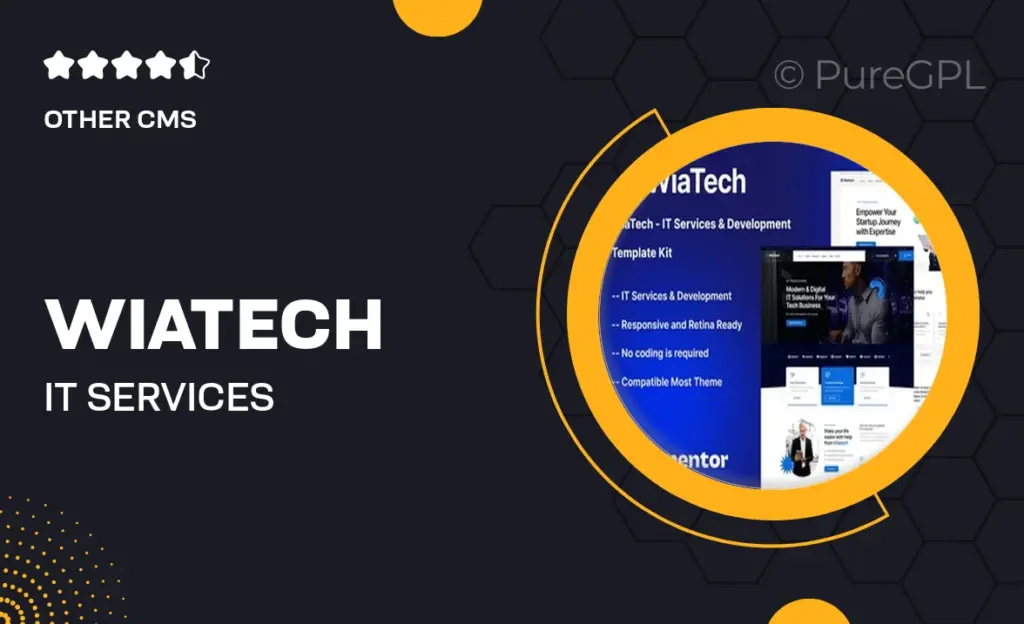 WiaTech – IT Services & Development Elementor Template Kit
