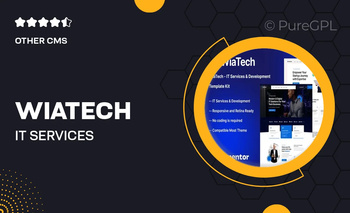 WiaTech – IT Services & Development Elementor Template Kit
