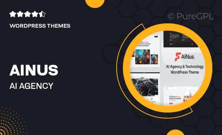 ainus ai agency technology wordpress theme