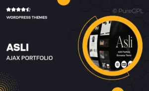 Asli – AJAX Portfolio Elementor WordPress Theme