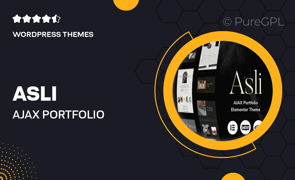 Asli – AJAX Portfolio Elementor WordPress Theme
