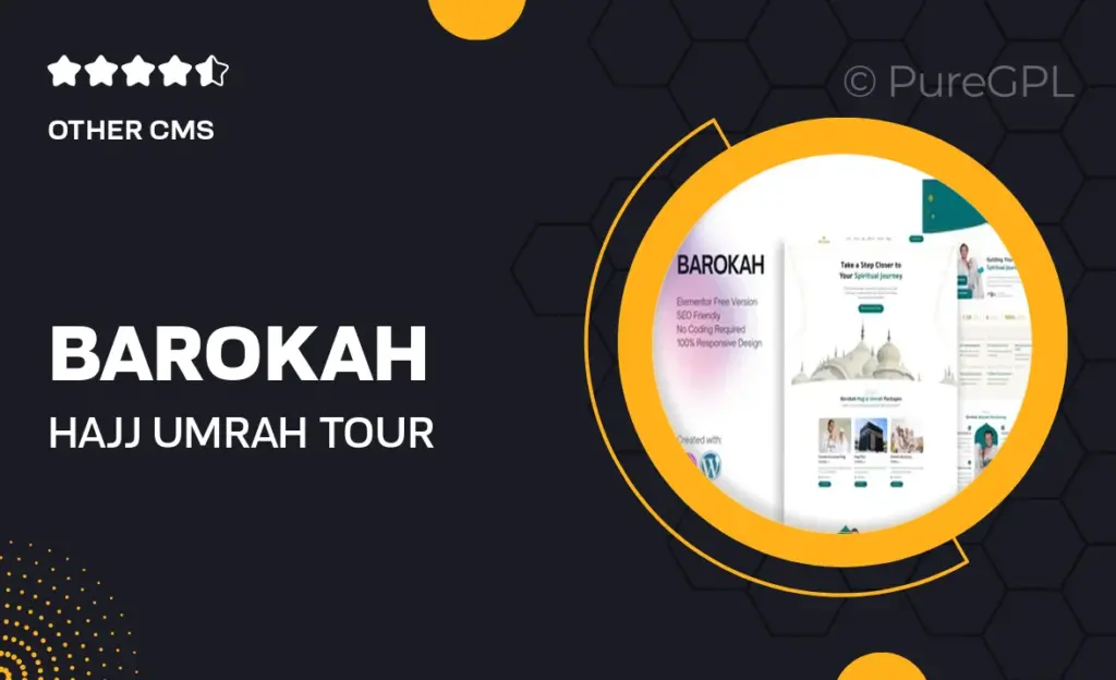 Barokah – Hajj & Umrah Tour Travel Elementor Template Kit