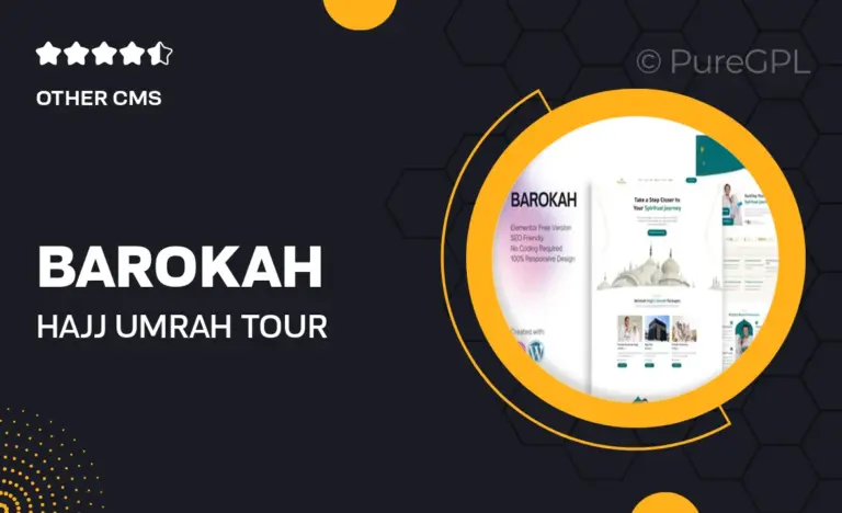 barokah hajj umrah tour travel elementor template kit