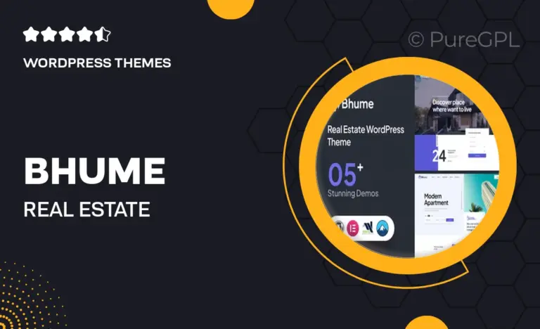 bhume real estate wordpress theme