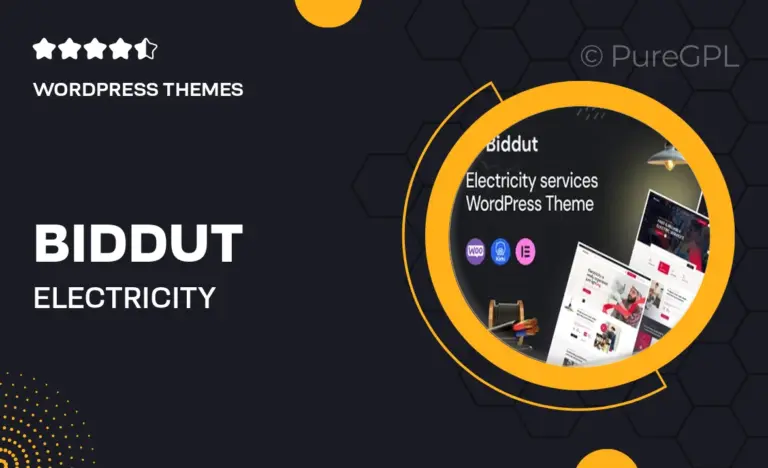biddut electricity services wordpress theme