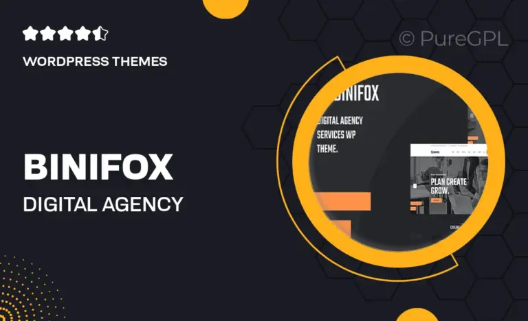 binifox digital agency services wordpress theme rtl
