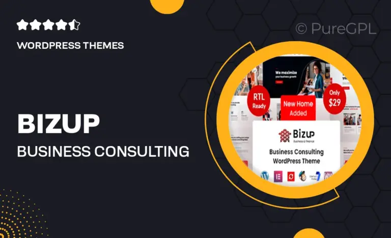 bizup business consulting wordpress theme