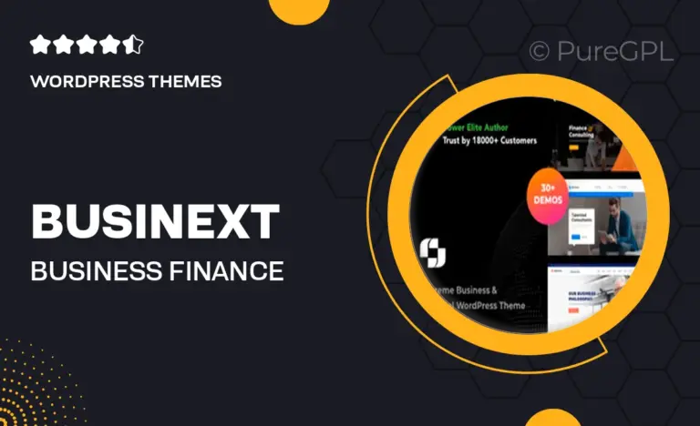 businext business finance crypto currency wordpress theme