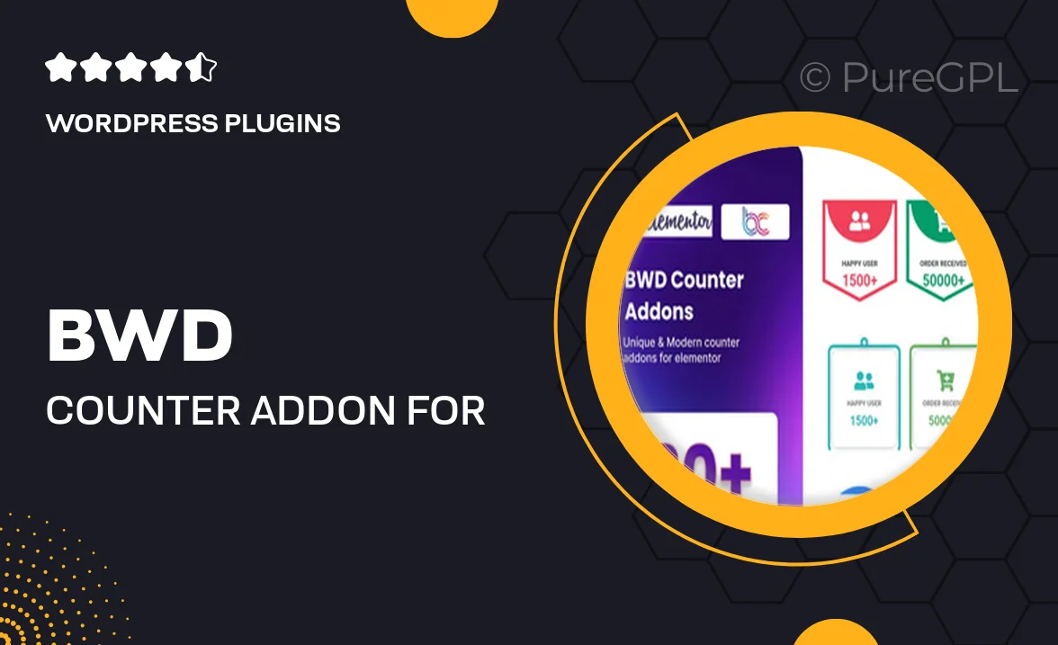 BWD Counter Addon for Elementor