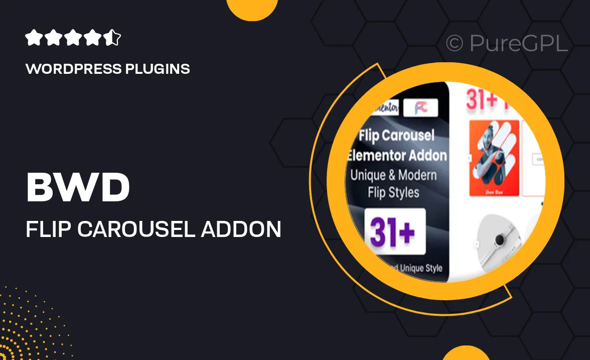 BWD Flip Carousel Addon For Elementor