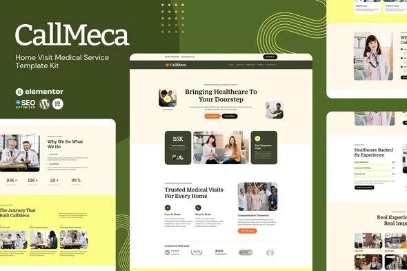callmeca home visit medical service elementor template kit 1