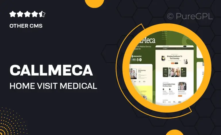 callmeca home visit medical service elementor template kit