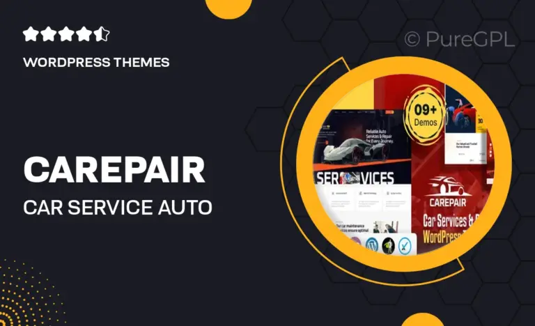 carepair car service auto repair wordpress theme