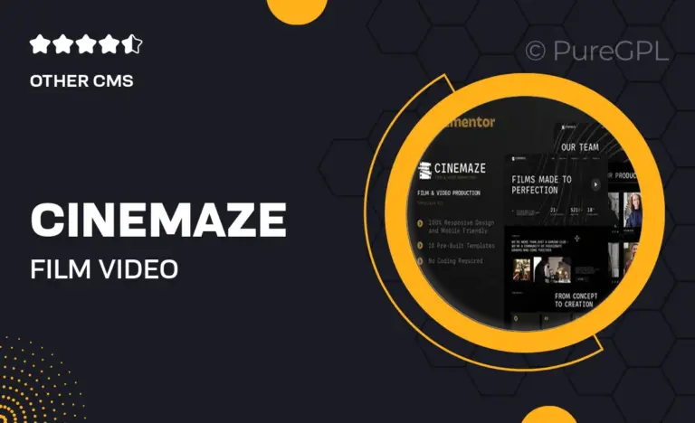 cinemaze film video production elementor template kit