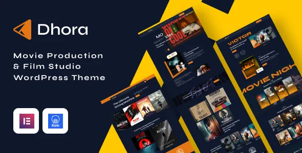 dhora movie production film studio wordpress theme 1