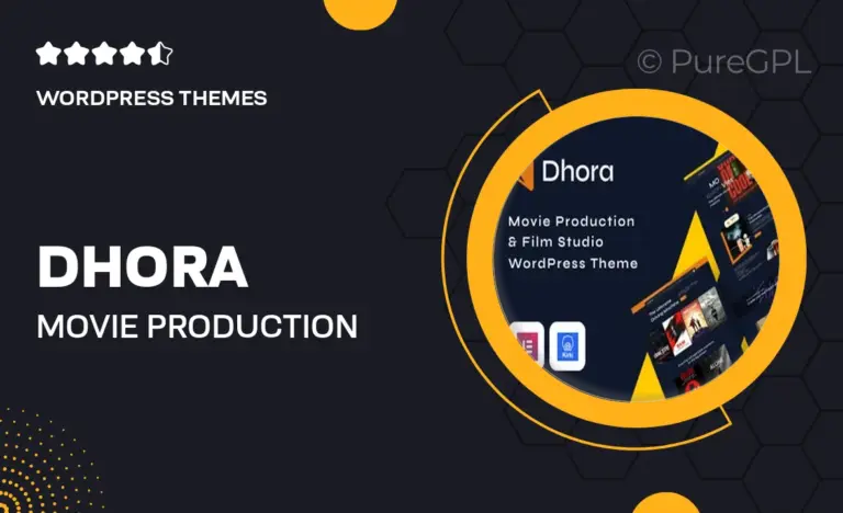 dhora movie production film studio wordpress theme