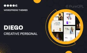 Diego – Creative Personal Portfolio & Resume WordPress Theme + RTL