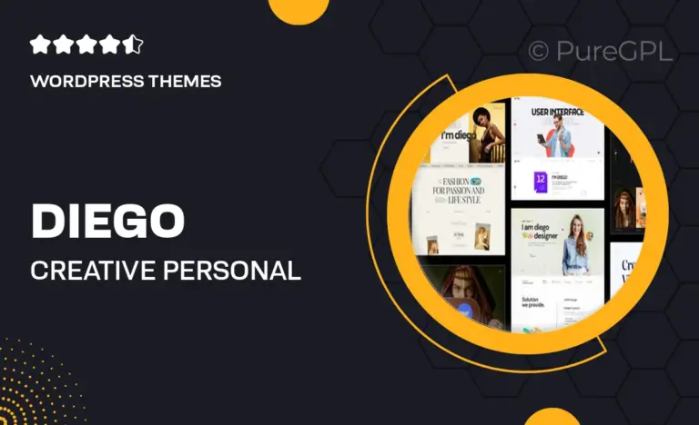 diego creative personal portfolio resume wordpress theme rtl