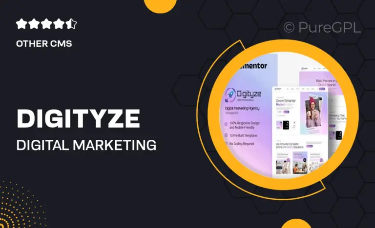 digityze digital marketing agency elementor template kit