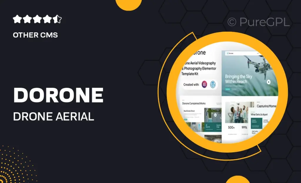 Dorone – Drone Aerial Videography and Photography Elementor Template Kit