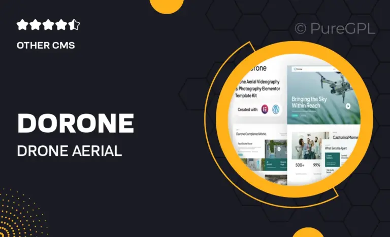 dorone drone aerial videography and photography elementor template kit