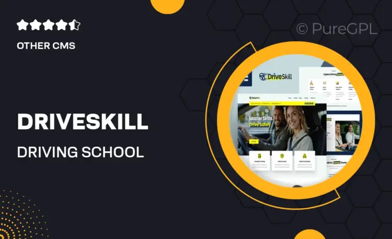 driveskill driving school elementor template kit
