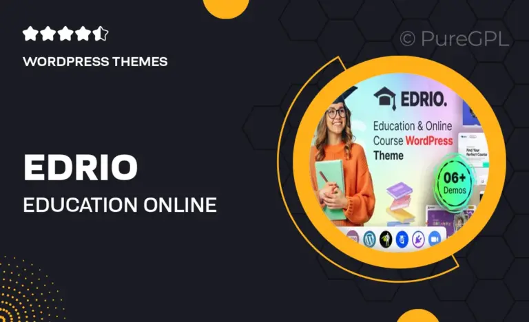 edrio education online course wordpress theme