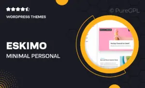Eskimo – Minimal Personal WordPress Blog & Shop Theme