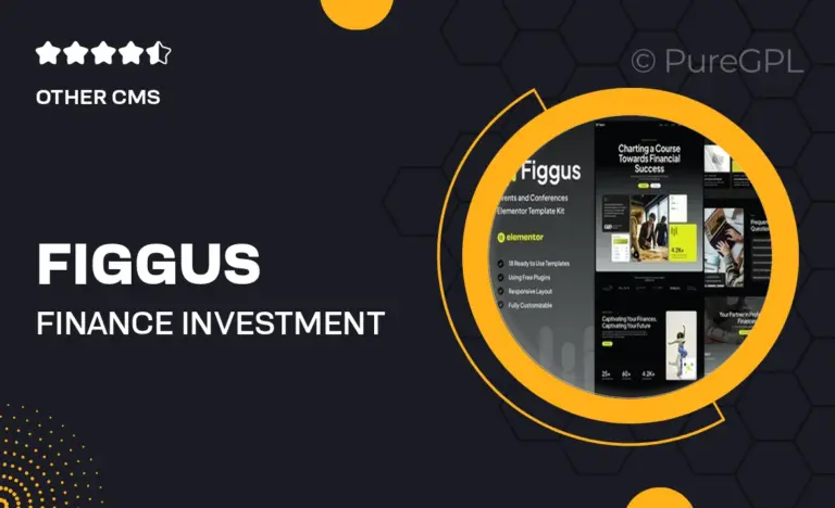 figgus finance investment elementor template kit