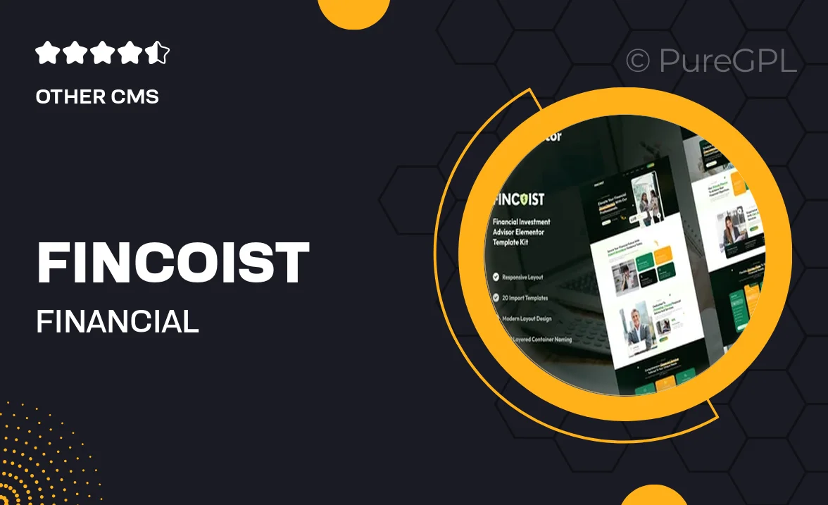 Fincoist – Financial Investment Advisor Elementor Template Kit