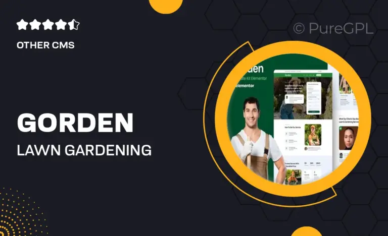 gorden lawn gardening service elementor template kit
