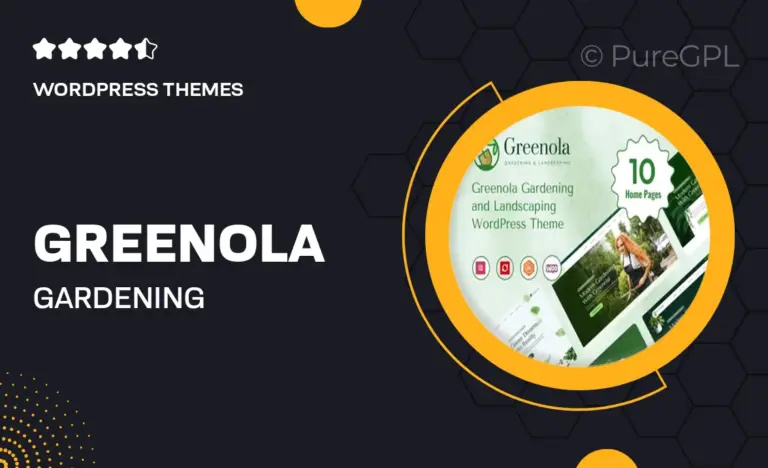 greenola gardening landscaping wordpress theme