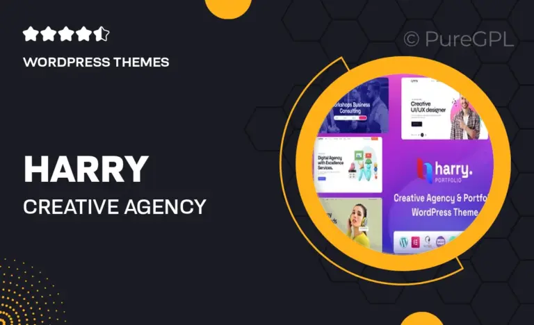 harry creative agency portfolio wordpress theme rtl
