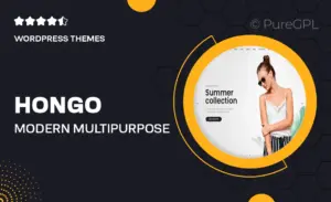Hongo – Modern & Multipurpose WooCommerce WordPress Theme