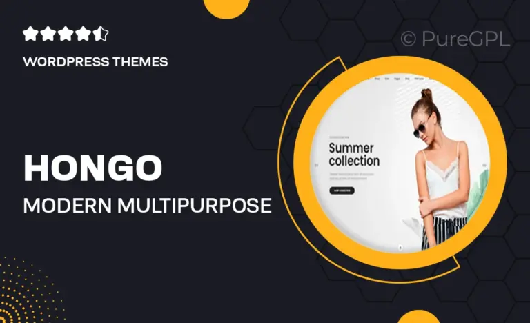 hongo modern multipurpose woocommerce wordpress theme
