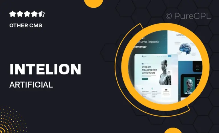intelion artificial intelligence service elementor template kits