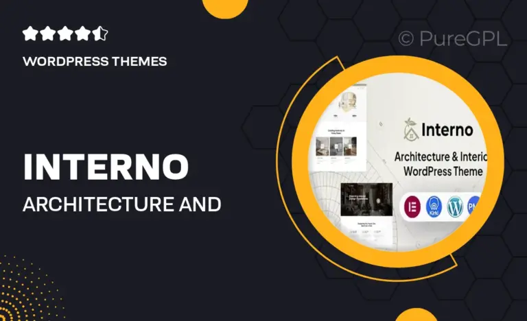 interno architecture and interior wordpress theme