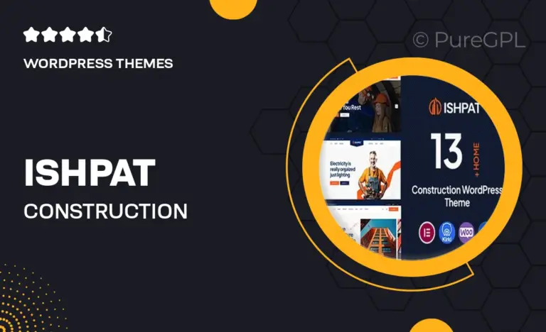 ishpat construction wordpress theme