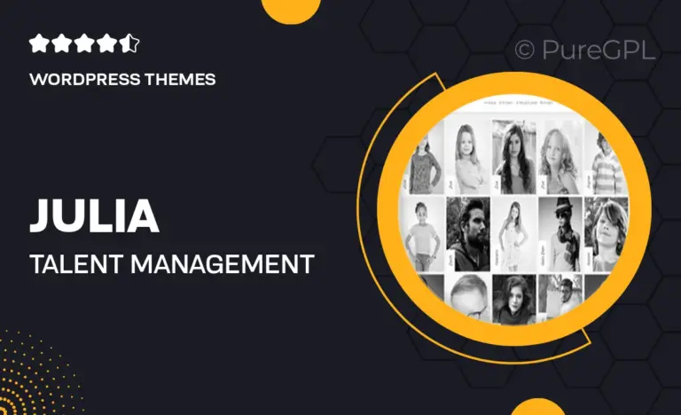 julia talent management wordpress theme