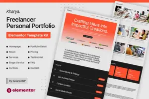 Kharya – Personal CV Freelancer Elementor Template Kit