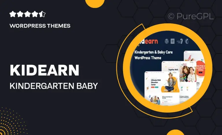 kidearn kindergarten baby care wordpress theme