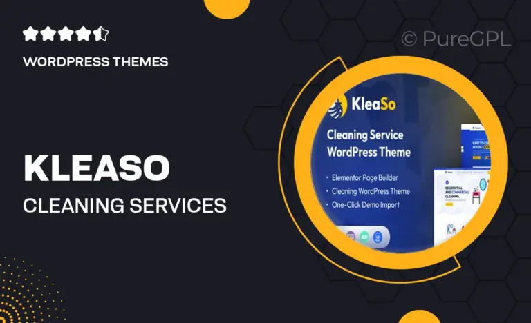 kleaso cleaning services wordpress theme