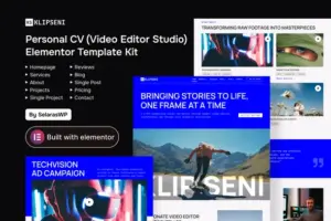 KlipSeni – Personal CV Video Editor Elementor Template Kit