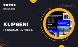 KlipSeni – Personal CV Video Editor Elementor Template Kit