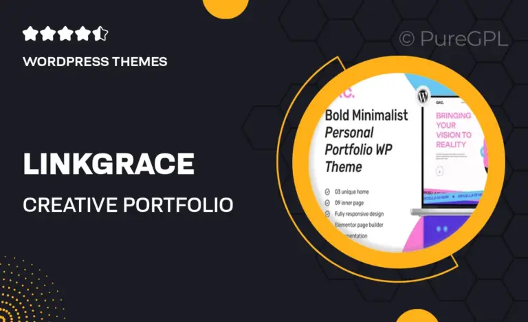 linkgrace creative portfolio wordpress theme