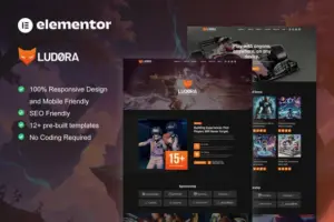 Ludora – Game Developer & Studio Elementor Pro Template Kit