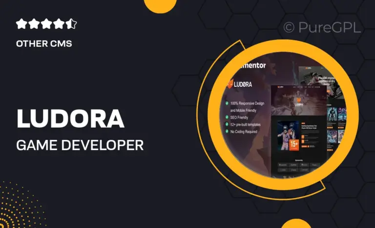 ludora game developer studio elementor pro template kit